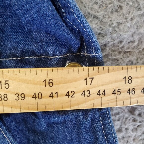 Dickies Overalls Mens 36x32 Blue Cotton Denim Adjustable Straps *Read* - Picture 5 of 12